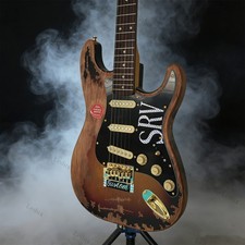 no logo Aged SRV Electric Guitar Rounded fret Edge stainless Fret brown picture