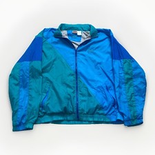 Vintage Nike Track Jacket Mens L Windbreaker 90s Swoosh Logo Colorblock picture