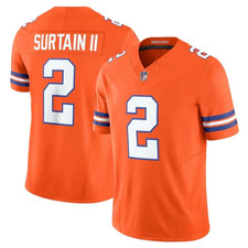 Broncos #2 Patrick Surtain II Orange Mile High Collection 1977 Throwback Jersey picture