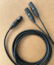 1 to 25'FT Mogami 2534 cable Neutrik XLR-Female to Dual XLR-Male Splitter Audio picture