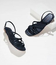 TALBOTS Women's Liana Strappy Nappa Sandals - INDIGO BLUE picture