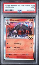 Graded 2023 Pokemon Trick or Trade Houndoom 034 Card Halloween PSA 9 picture
