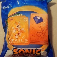 NEW 2026 Sonic the Hedgehog ,Tails, Trading Cards & Case Wendy's Kids Meal Toy picture