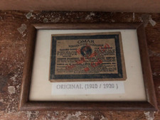 Vintage OMAR Turkish Blend Cigarette 1/2 Cent Coupon 1910-20's Picture Frame picture