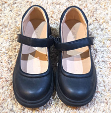 The Children's Place Girls Black Mary Jane Dress Shoes Hook & Loop Round Toe 2 picture