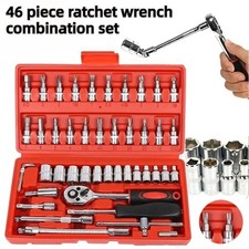 46pcs 1/4 Ratchet Wrench Combination Package Socket Tool Set Auto Car Repairing picture