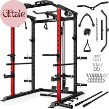 C1 V4 Power Cage 2000LB Squat Rack with LAT Pulldown Home Gym picture