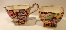 Vintage Royal Winton Spring Glory Chintz Creamer & Sugar Bowl picture