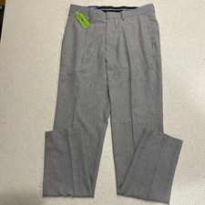 Haggar Smart Wash Repreve Suit Pant Slim Fit HY80802 Gray 32x34 NWT picture