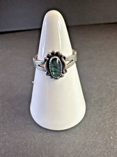 VTG  WM Wheeler Sterling Silver Abalone Shell Inlay Ring Size 6 picture