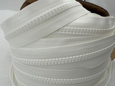 YKK #5 Vislon Continuous Zipper Chain White Molded Teeth by the Yard Marine DIY picture