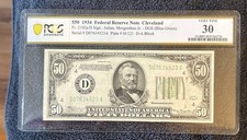 1934 $50 Federal Reserve Note Cleveland PCGS 30 VF Fr 2102-D picture