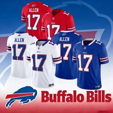New Men's Bills #17 Josh Allen Game Player Jersey All Stitched Jersey S-3XL -NWT picture