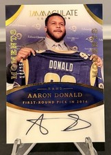 Panini 2017 Immaculate Collection Aaron Donald Moments Auto #AD-1 /25 NFL picture