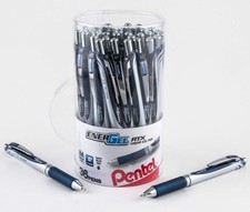 36 Pentel ENERGEL RTX Liquid Gel Pens NAVY BLUE   M X1070 0.7mm  picture