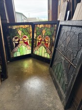 Sg5372 Three av Price H Antique Stained Glass Window 30.25 X 36.5 H picture