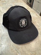 Roark Guide Works Hat Cap Snapback Trucker Black Skull Palm Trees Adventure Mens picture