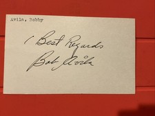 Bob Avila🔥🔥MLB Debut: 1949 Cleveland Indians 🔥🔥Autograph Cut🔥🔥 picture