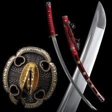 Japanese Samurai Katana Real Tachi Sword Full Tang T10 Steel Battle Ready Sharp  picture