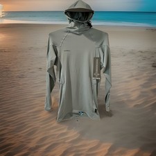 O’NEILL MEN’S MEDIUM HYPERFREAK SKINS O’ZONE RASHGUARD W/HOOD LEAD BLU UPF-50+ picture