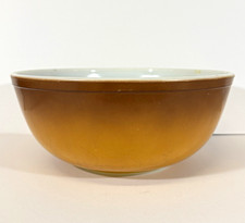 Vintage Pyrex Flameglo 404 4 Qt Orange Brown Ombre Mixing Nesting Bowl USA picture