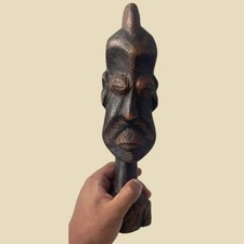 Ethiopian Hand Carved Wooden Figure Statue African Sculpture 29cm picture
