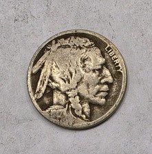 1917-D Buffalo Nickel Double Die Obverse And Reverse Very Good Condition. picture