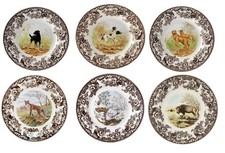 Spode woodland set of 6 X dinner plates- 6 unique ANIMALS   +-----3716----- picture