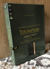 ESV Thompson Chain Reference Bible Red Letter Thumb Indexed Black Leathersoft picture