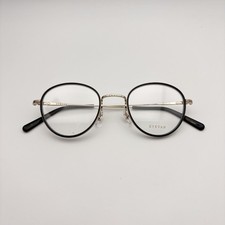EYEVAN 7285 Ferren Round Titanium Eyeglasses Frames Gold Piano Black 47-22 picture