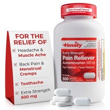 TIME-Cap Labs Acetaminophen 500mg, 500 Caplets, Pain Reliever, Adults picture