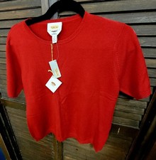 Talbots Women's 100% Cashmere Knit Sweater Petite S Crew Neck Short Sleeve New  picture