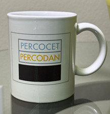 VINTAGE RARE Percocet Percodan Drug Rep Coffee Mug Heat ColorChange Pharma Grail picture