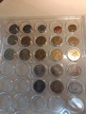 Greece 21 Drachma Coins + COMPLETE 6-Coin 500 Drachmai Set Athens 2004 Olympics picture