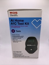 CVS A1C Home Test Kit Home Use Monitoring Glycemic Control 2 TESTS  Exp 07/26 picture