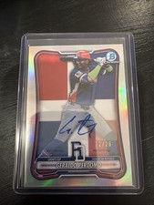 2026 Bowman Chrome #WBC-24 Geraldo Perdomo WBC Flag Autographs #/26 picture