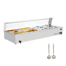 Commercial Food Warmer Steam Table w/Shield Undershelf Buffet Restaurant 1500W picture