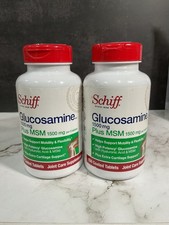 2 Pack: Schiff Glucosamine 1500mg + MSM 150 Tablets ea Exp11/26 picture