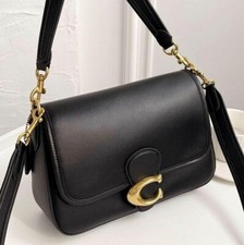 Coach C4823 Leather Soft Tabby Shoulder Crossbody Black NEW Outlet picture