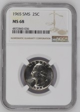 1965 S Quarter Dollars Clad Coinage NGC MS-68 SMS picture