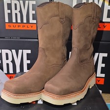 Frye Supply Wellington Waterproof EH Safety Toe Work Boots Men's 8M FR40304 picture