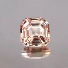 AAA 11x11 MM Natural Flawless Madagascar Morganite Loose Asscher Cut Gemstone picture