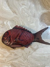 19th Century Vintage Japanese Lacquer Fish Sweets Storage Box picture