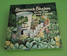 1979 McDonald's Translite Sign Shamrock Shake 'tis the first green 21.75