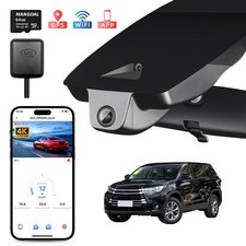 Mangoal Front 4K Dash Cam for Toyota Highlander & Hybrid 2017-2019 OEM Look GPS picture