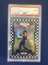 2023 Panini Prizm - Rookies Bryce Young #311 Black & White Checker (RC) PSA 8 picture