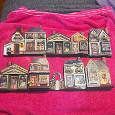 1993 Longaberger Dresden Wooden Village Collection By Gail & Bill Duke Lot Of 10 picture