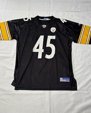 Rare Reebok Pittsburgh Steelers Chris Fuamatu-Ma'afala #45 NFL Jersey XL Black picture