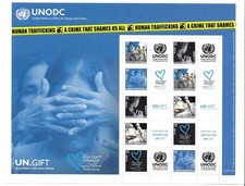 UN 2010 VIENNA PERSONALIZED SHEET MNH STOP HUMAN TRAFFICKING S-35 picture