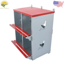 4 Compartment Chicken Nesting Boxes For Hens Metal Poultry Nest Box Wall Mount picture